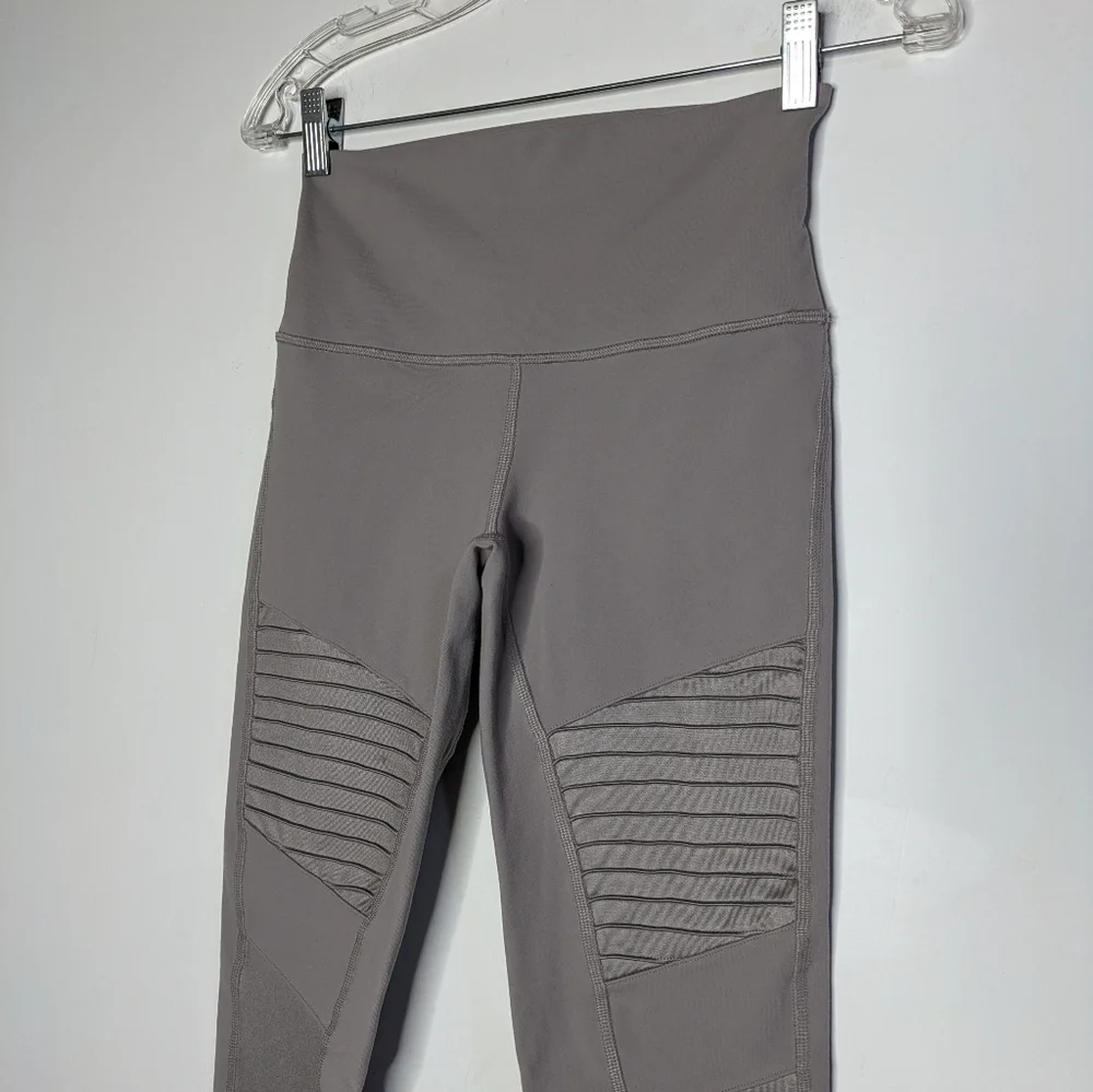 Alo Yoga Grey High Waist Moto Leggings S